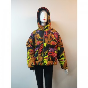 Hölgyek DRAGON PRINT PUFFER COAT RLWPC0004